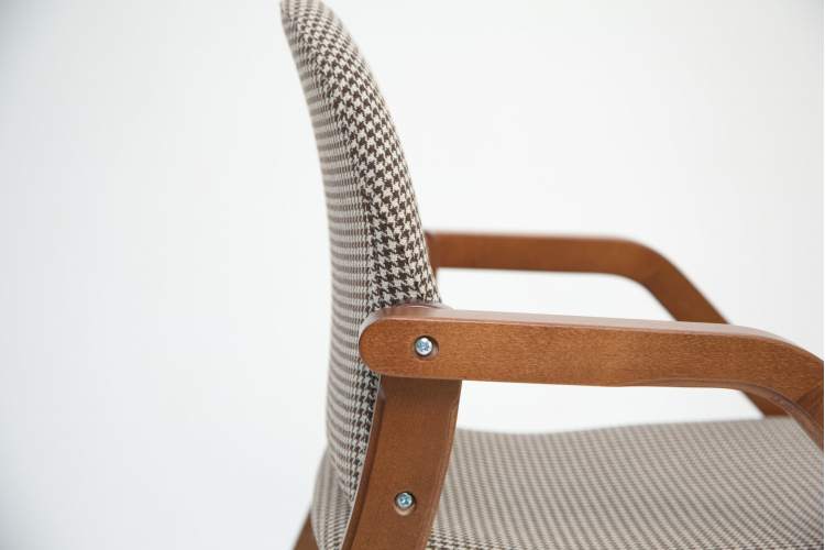 Стул-кресло Джуно 2.0 орех/гусиная лапка-4