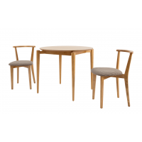 Стол Pawook К 90 натур со стульями Франк ПМ натур/гусиная лапка