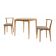 Стол Pawook К 90 натур со стульями Франк ПМ натур/гусиная лапка
