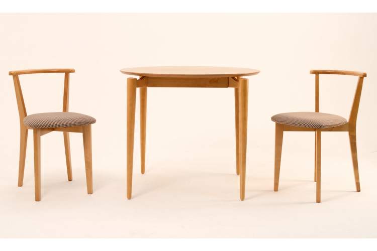 Стол Pawook К 90 натур со стульями Франк ПМ натур/гусиная лапка-1