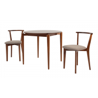 Стол Pawook К 90 орех со стульями Франк ПМ орех/гусиная лапка