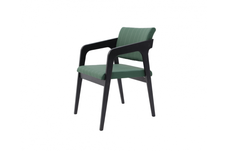 Стул-кресло Шадди чёрный/зелёный