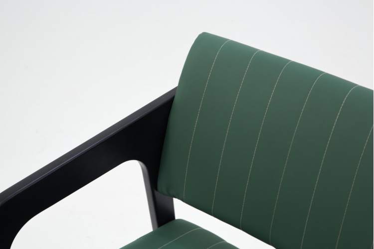 Стул-кресло Шадди чёрный/зелёный-5
