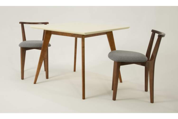 Стол Сканди М 100, Орех/Слоновая кость-5