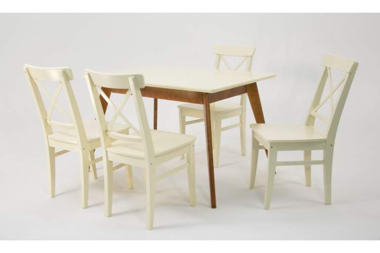 Стол Сканди 120, Орех/ Слоновая кость-8