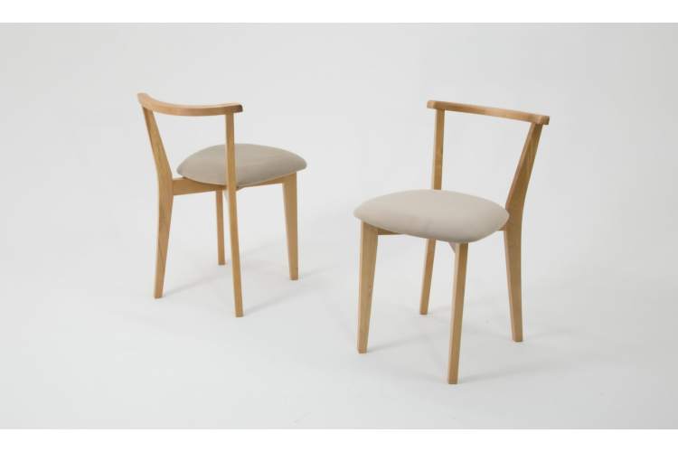 Стол Монте 120 натур со стульями Франк натур велюр бежевый-6