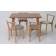 Стол Монте 120 натур со стульями Франк натур велюр бежевый