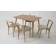 Стол Монте 120 натур со стульями Франк натур велюр бежевый