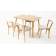 Стол Монте 120 натур со стульями Франк натур велюр бежевый