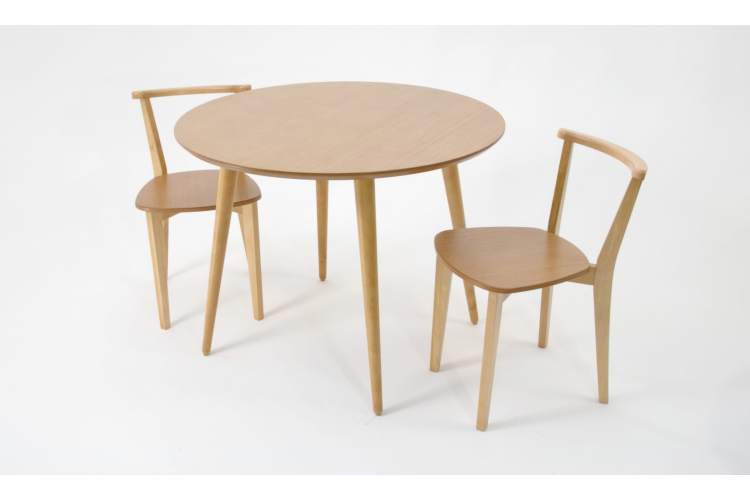 Стол Монте К 90 натур со стульями Франк натур