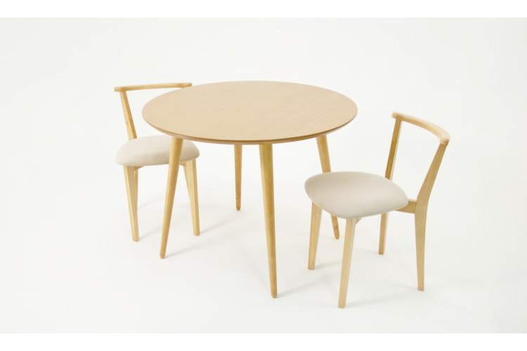 Стол Монте К 100 натур со стульями Франк натур велюр бежевый