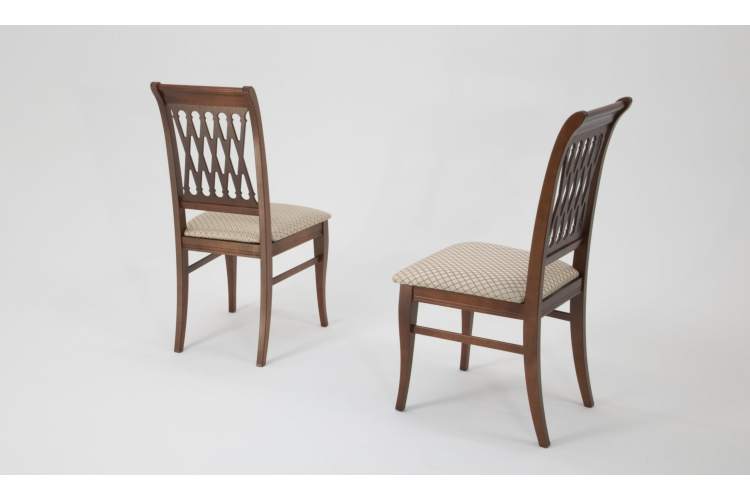 Обеденная группа Моцарт 120 со стульями Рич/ ромб бежевый, Орех-6