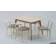 Стол Сканди 120 натур/слоновая кость со стульями Франк слоновая кость велюр бежевый