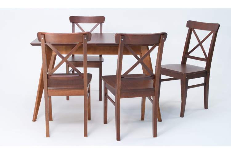 Стол Сканди 120 орех со стульями Ингольф Орех-5