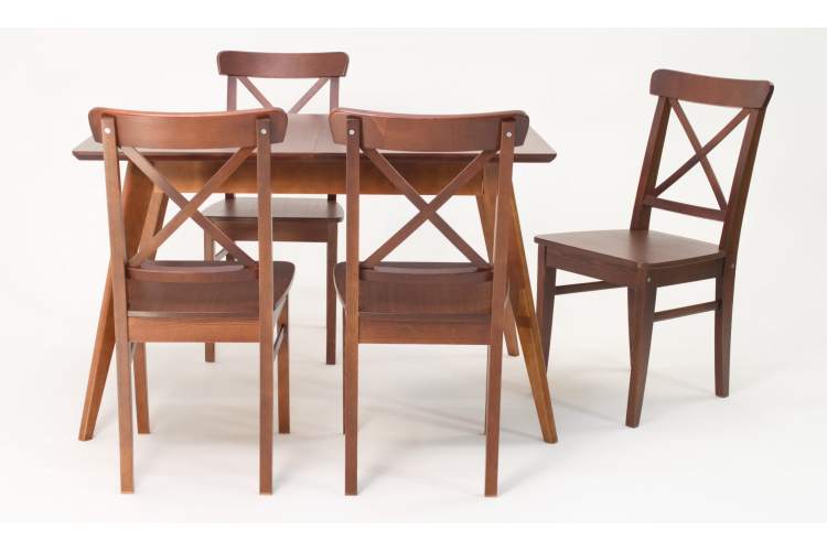 Стол Сканди 120 орех со стульями Ингольф Орех-3