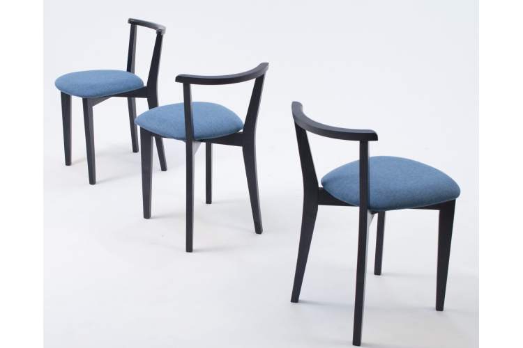 Стул Франк ПМ чёрный/синий-1