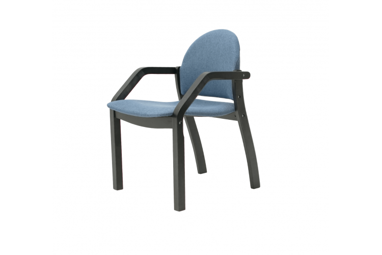 Стул-кресло Джуно 2.0 чёрный/синий