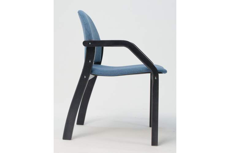 Стул-кресло Джуно 2.0 чёрный/синий-2