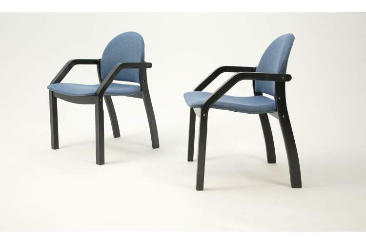 Стул-кресло Джуно 2.0 чёрный/синий-3