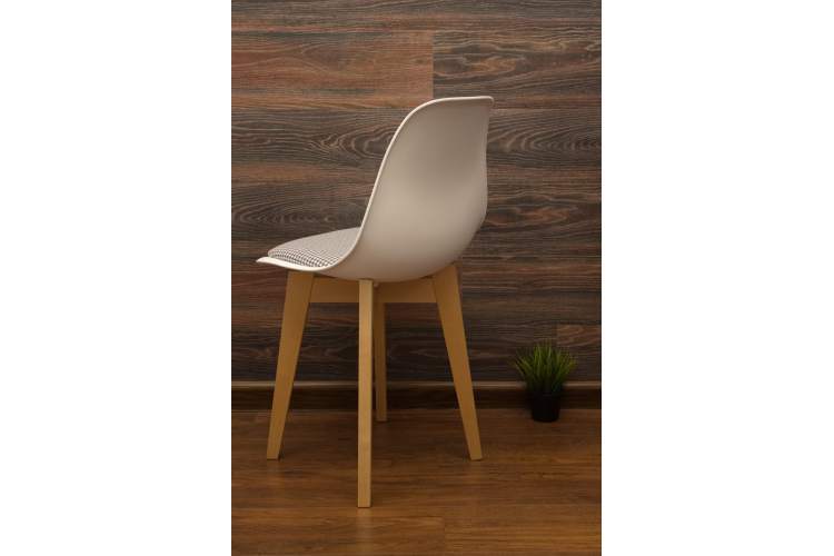 Стул Сашш натур /белый, серая гусиная лапка-3