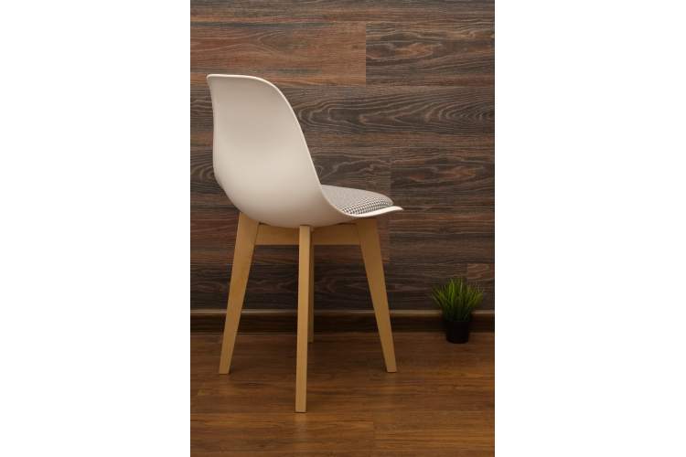 Стул Сашш натур /белый, серая гусиная лапка-5