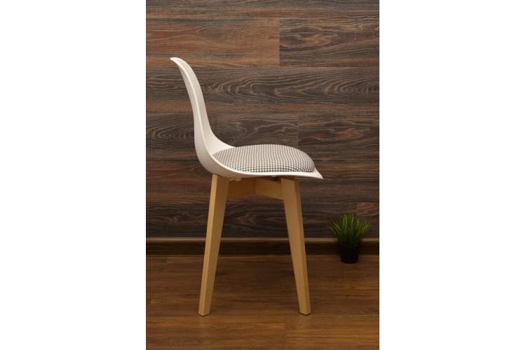 Стул Сашш натур /белый, серая гусиная лапка-6