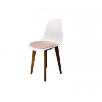 Стул Сашш орех /белый, бежевый