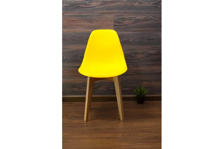 Стол Монте К 100 натур со стульями Сашш натур жёлтый-5