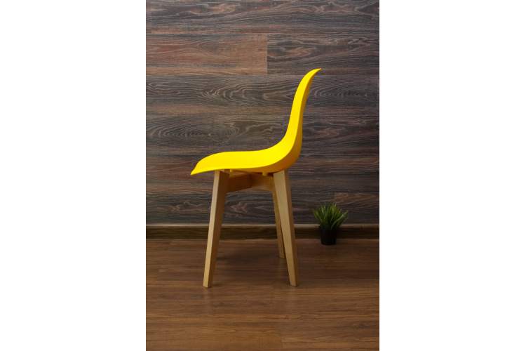 Стол Монте К 100 натур со стульями Сашш натур жёлтый-13