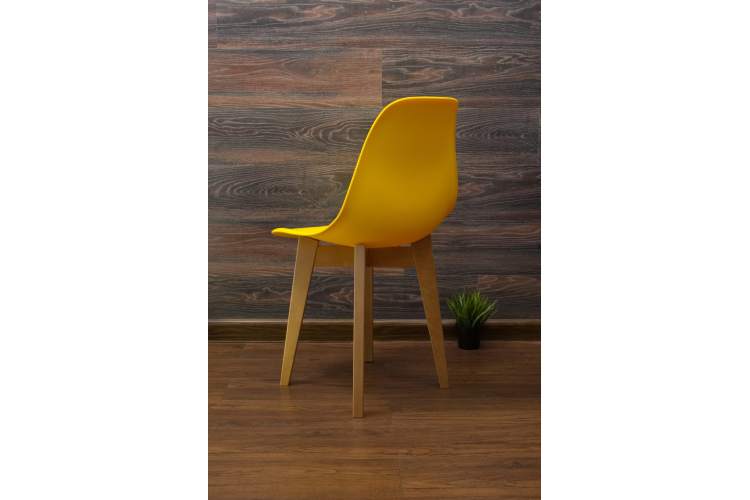 Стол Монте К 100 натур со стульями Сашш натур жёлтый-12