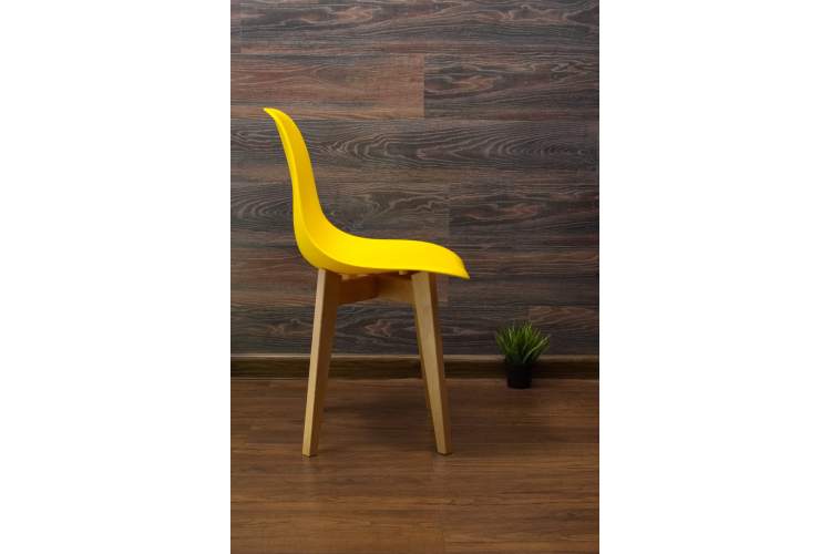 Стол Монте К 100 натур со стульями Сашш натур жёлтый-9