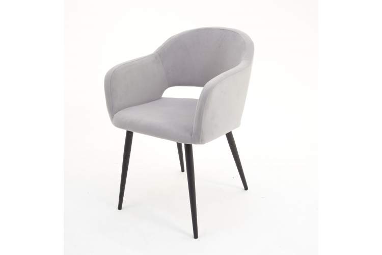 Стол Монте К 90 орех с креслами Пичч велюр серый-6