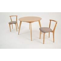 Стол Arki К 100 натур со стульями Франк ПМ натур/гусиная лапка