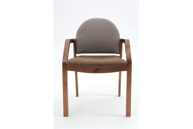 Стул-кресло Джуно 2.0 орех/коричневый-гусиная лапка-1