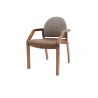 Стул-кресло Джуно 2.0 орех/коричневый-гусиная лапка