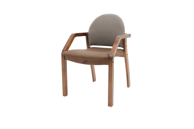 Стул-кресло Джуно 2.0 орех/коричневый-гусиная лапка