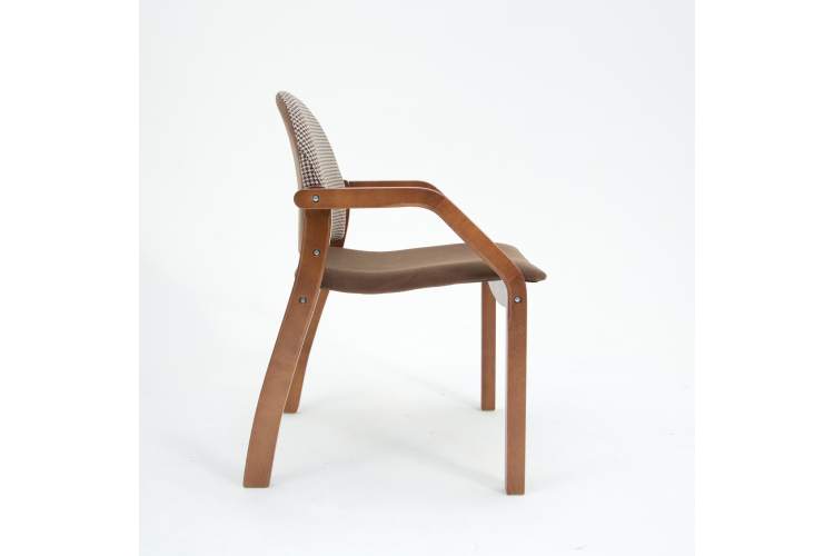 Стул-кресло Джуно 2.0 орех/коричневый-гусиная лапка-4