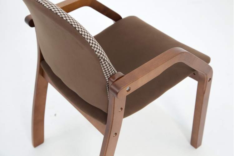 Стул-кресло Джуно 2.0 орех/коричневый-гусиная лапка-5