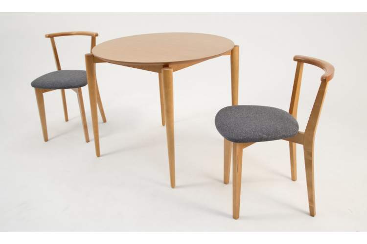 Стол Pawook К 90 натур со стульями Франк ПМ натур/графит рогожка-3