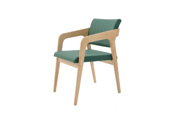 Стул-кресло Шадди натур/зелёный
