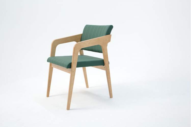 Стул-кресло Шадди натур/зелёный-1