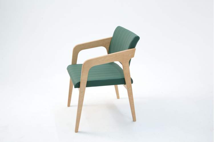 Стул-кресло Шадди натур/зелёный-2