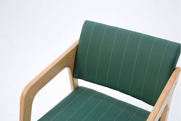 Стул-кресло Шадди натур/зелёный-5