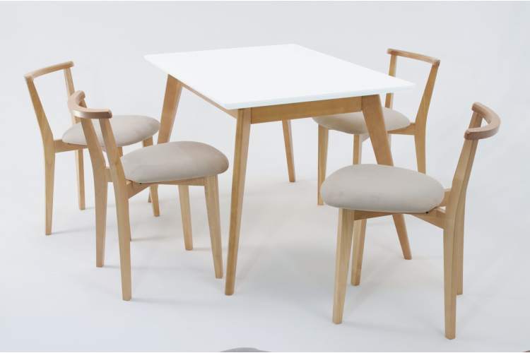 Стол Сканди 120, Натур/ Белый-6