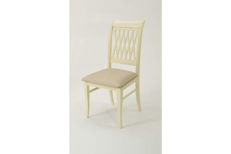 Обеденная группа стол Бизе со стульями Рич,слоновая кость, ромб бежевый-5