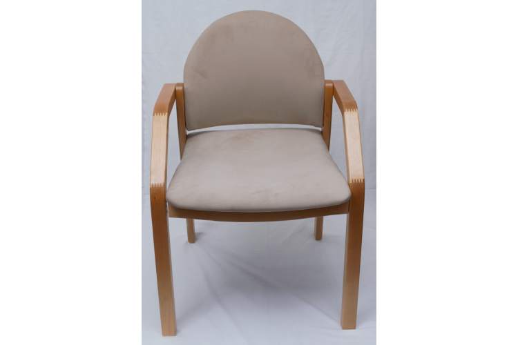 Стул-кресло Джуно 2.0, Натуральное дерево/ Бежевый-1