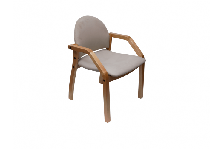 Стул-кресло Джуно 2.0, Натуральное дерево/ Бежевый
