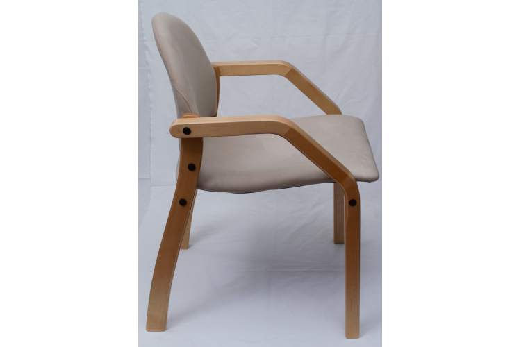 Стул-кресло Джуно 2.0, Натуральное дерево/ Бежевый-3