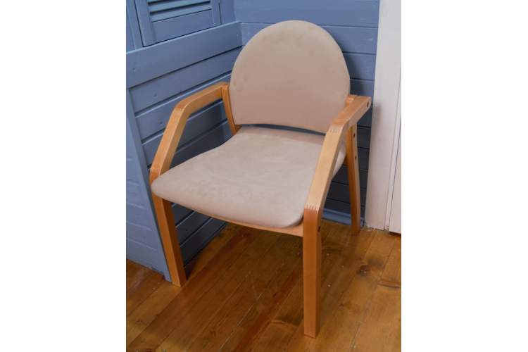 Стул-кресло Джуно 2.0, Натуральное дерево/ Бежевый-7