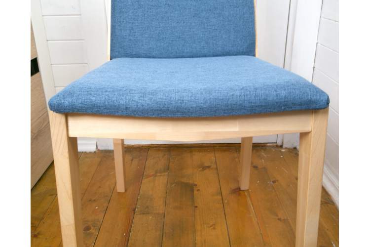 Стул Твит, Натуральное дерево/Синий-11
